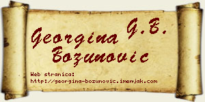 Georgina Božunović vizit kartica
